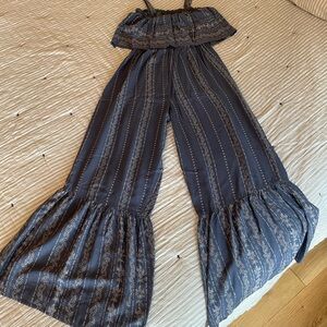 Elegant Gray floral Women's Jumpsuit